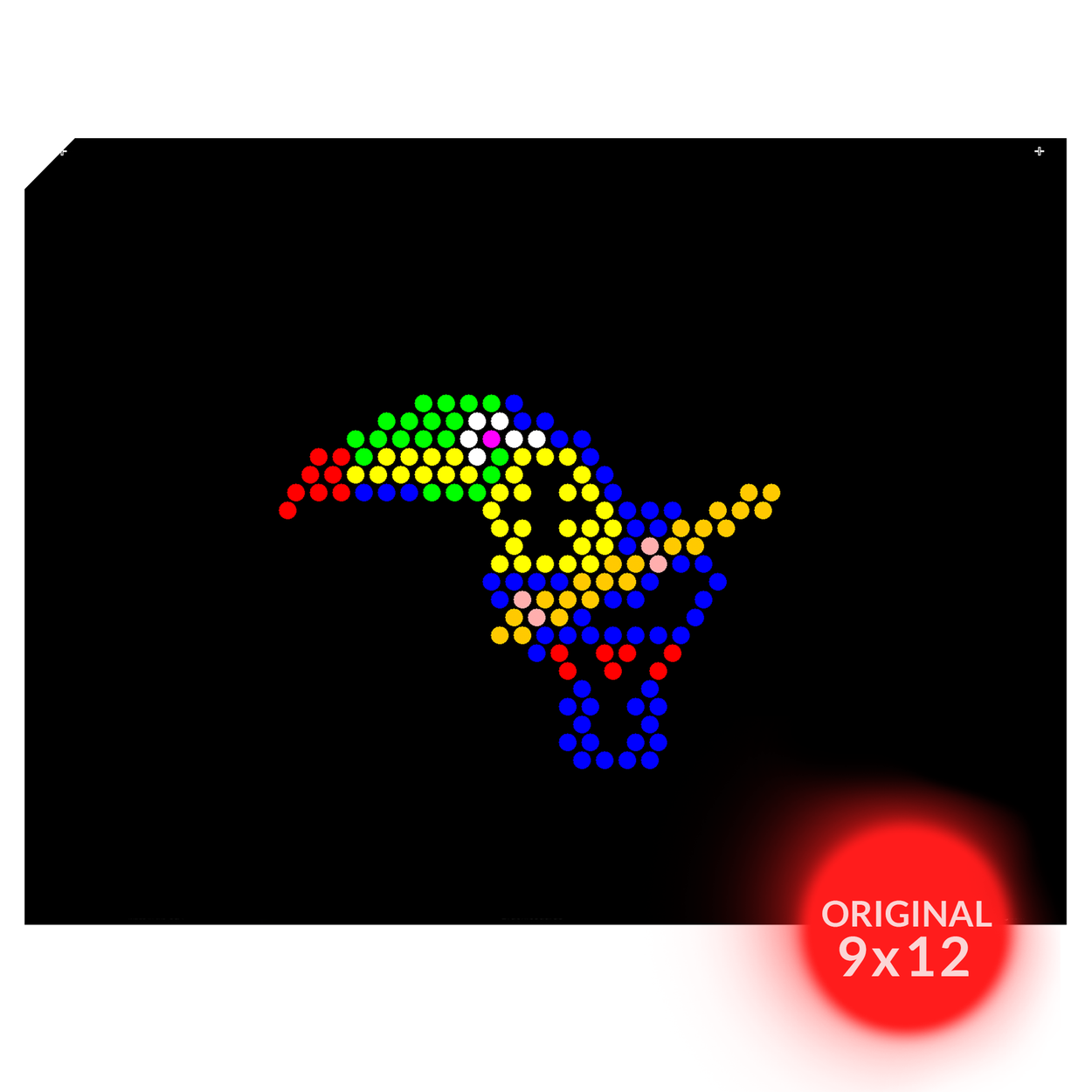 Original 9x12 Lite Brite Design Refill: The Zoo (RECTANGLE) 