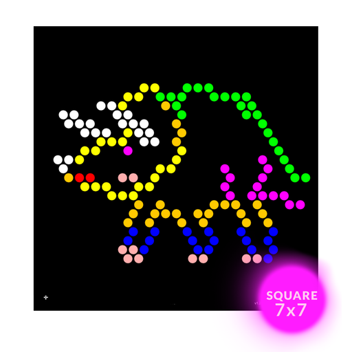 Square Lite Brite Design Refills: Dinosaurs