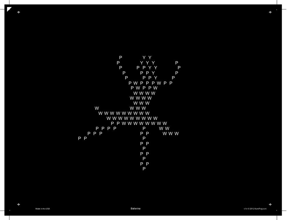 Original 9x12 Lite Brite Design Refill: Little Miss (RECTANGLE)