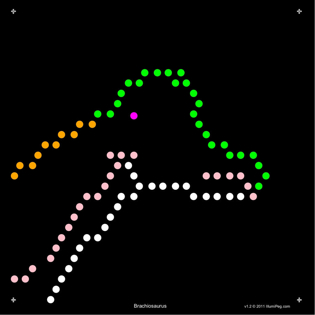 Square Lite Brite Design Refills: Dinosaurs