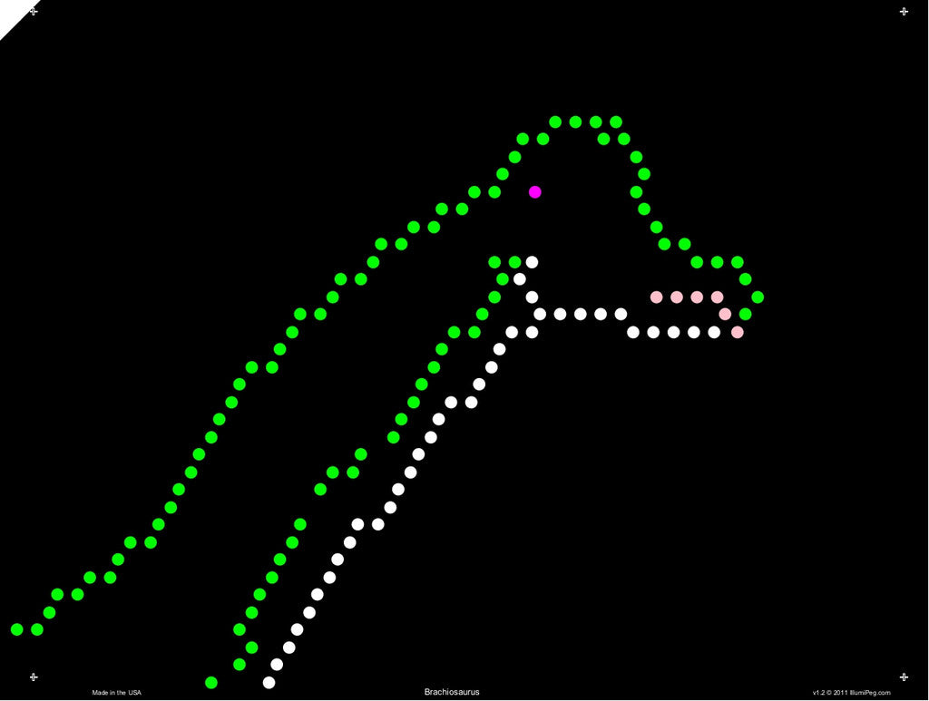 Original 9x12 Lite Brite Design Refill: Dinosaurs (RECTANGLE)
