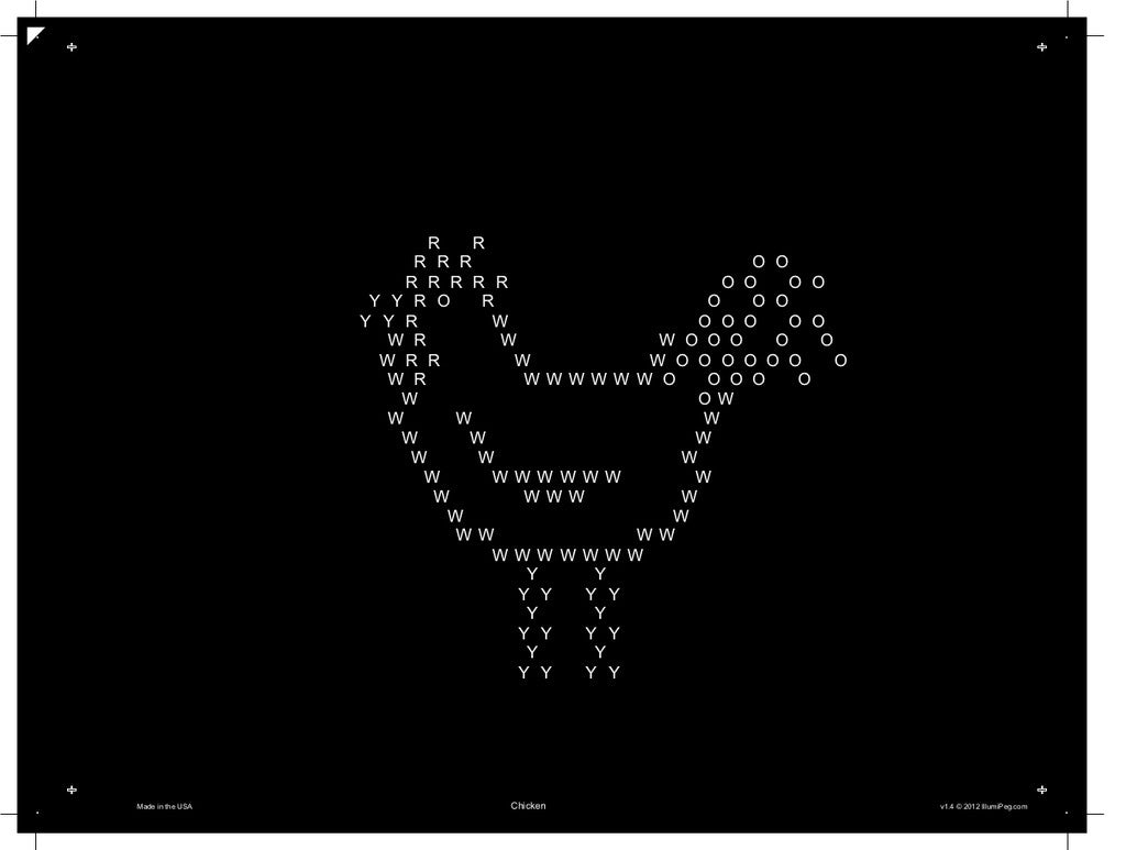Original 9x12 Lite Brite Design Refill: The Farm (RECTANGLE)
