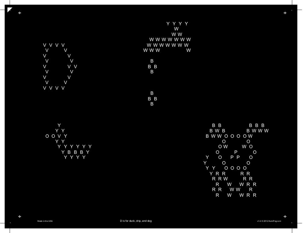 Original 9x12 Lite Brite Design Refill: Letters (RECTANGLE - 26 sheets)