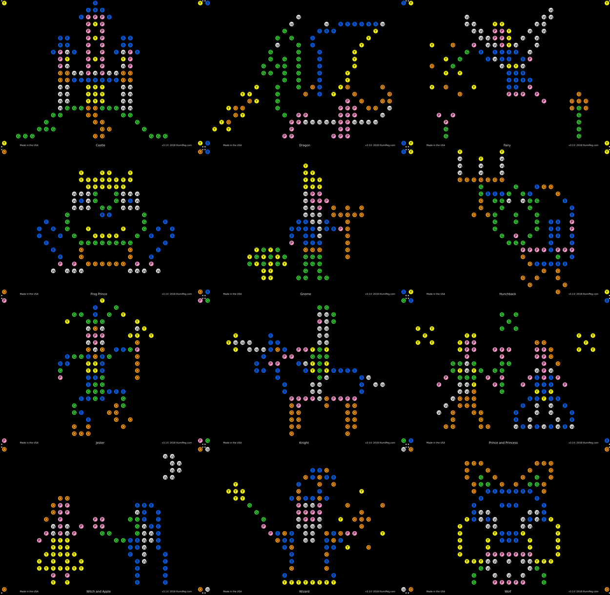 Fairy Tale Lite Brite Refills, Set of 12