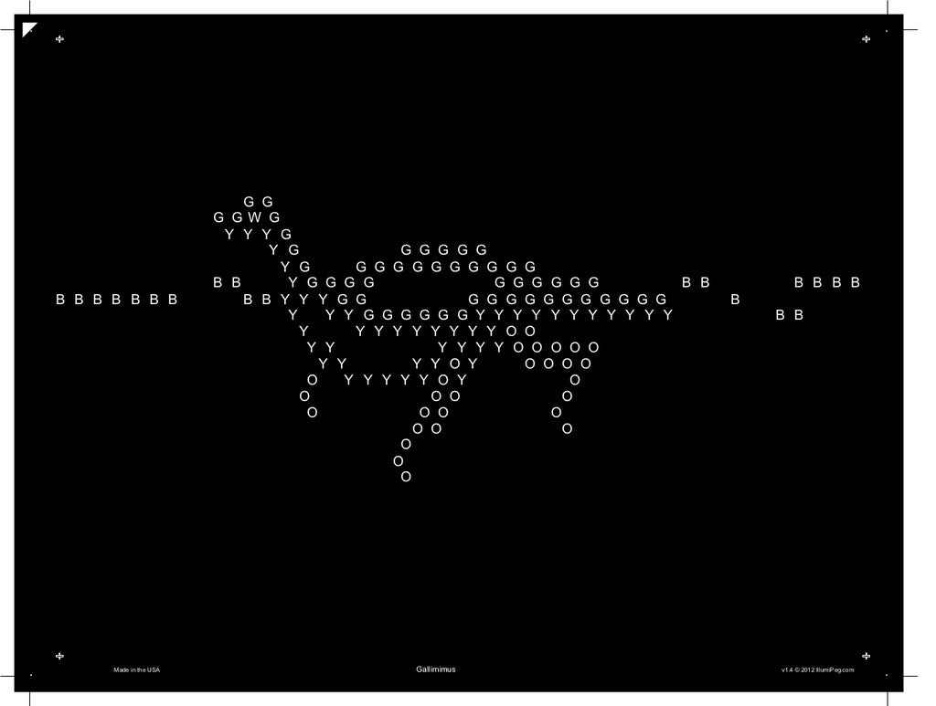 Original 9x12 Lite Brite Design Refill: Dinosaurs (RECTANGLE)
