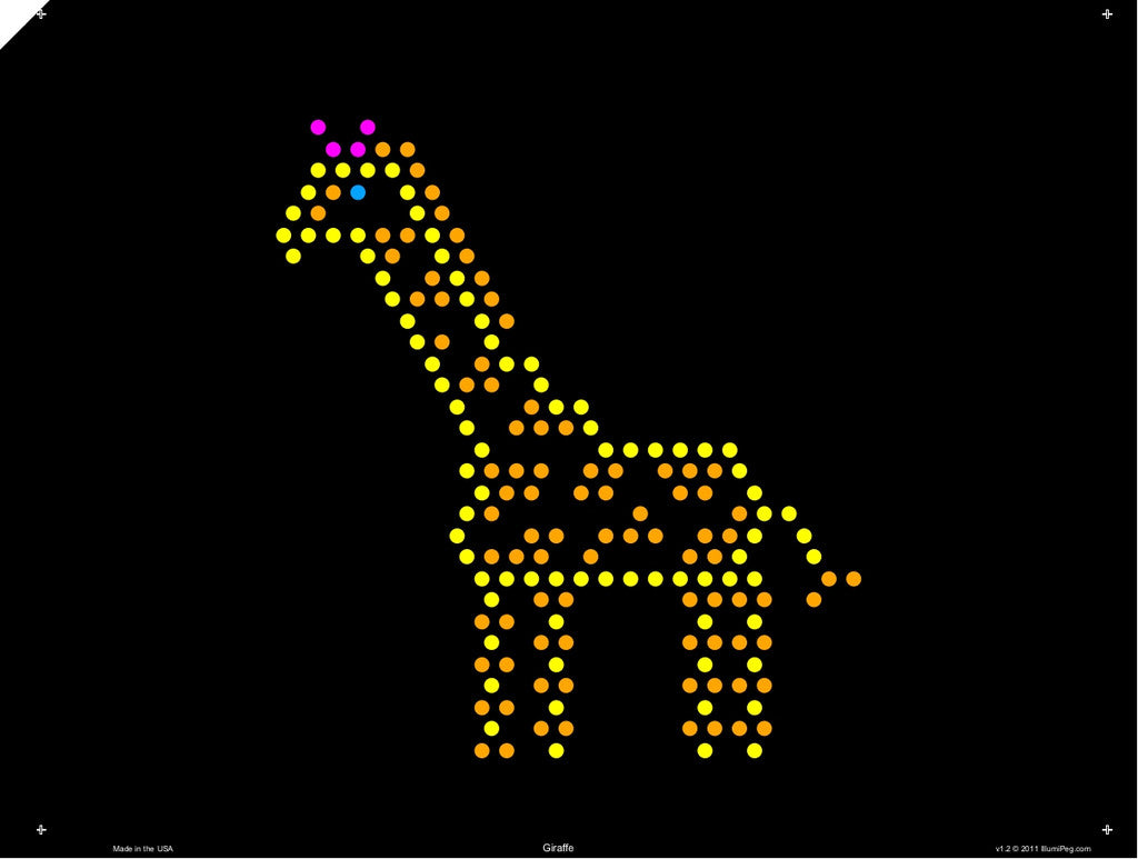 Original 9x12 Lite Brite Design Refill: The Zoo (RECTANGLE)