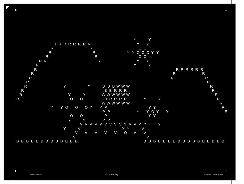 Original 9x12 Lite Brite Design Refill: Holiday (RECTANGLE)