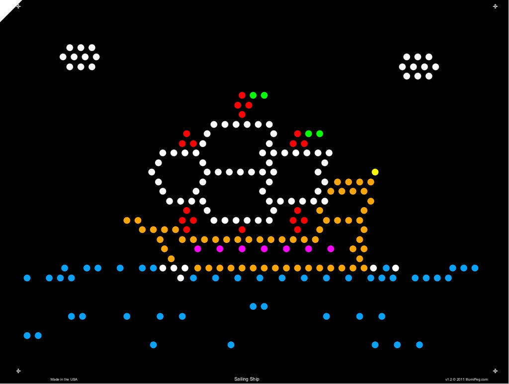 Original 9x12 Lite Brite Design Refill: Things That Go (RECTANGLE) 