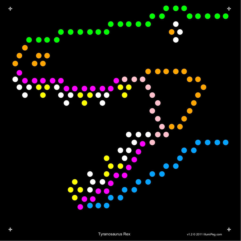 Square Lite Brite Design Refills: Dinosaurs