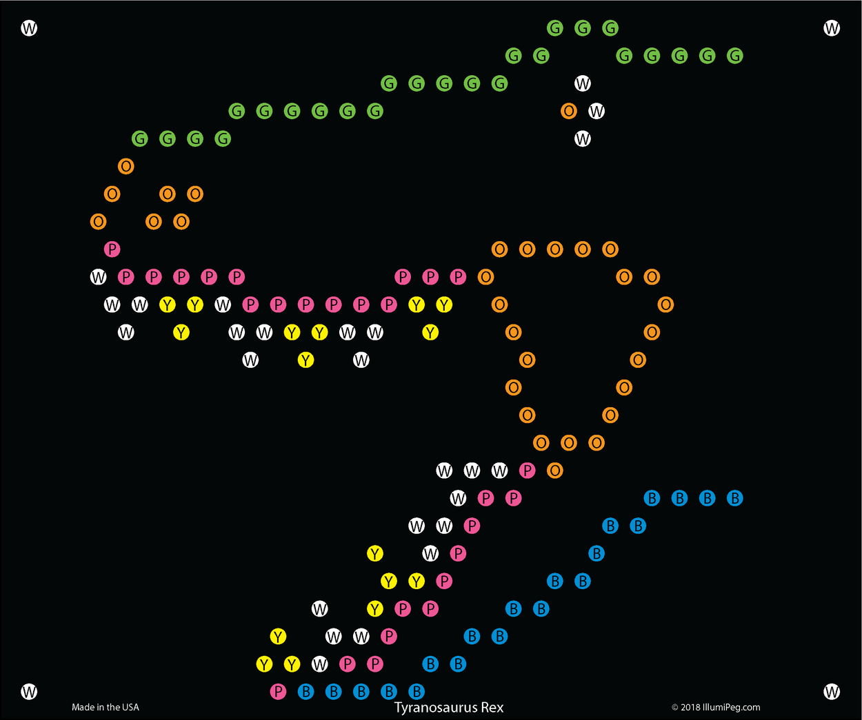 Lite-Brite Ultimate Classic Refills - Dinosaur Pattern - Set of 10