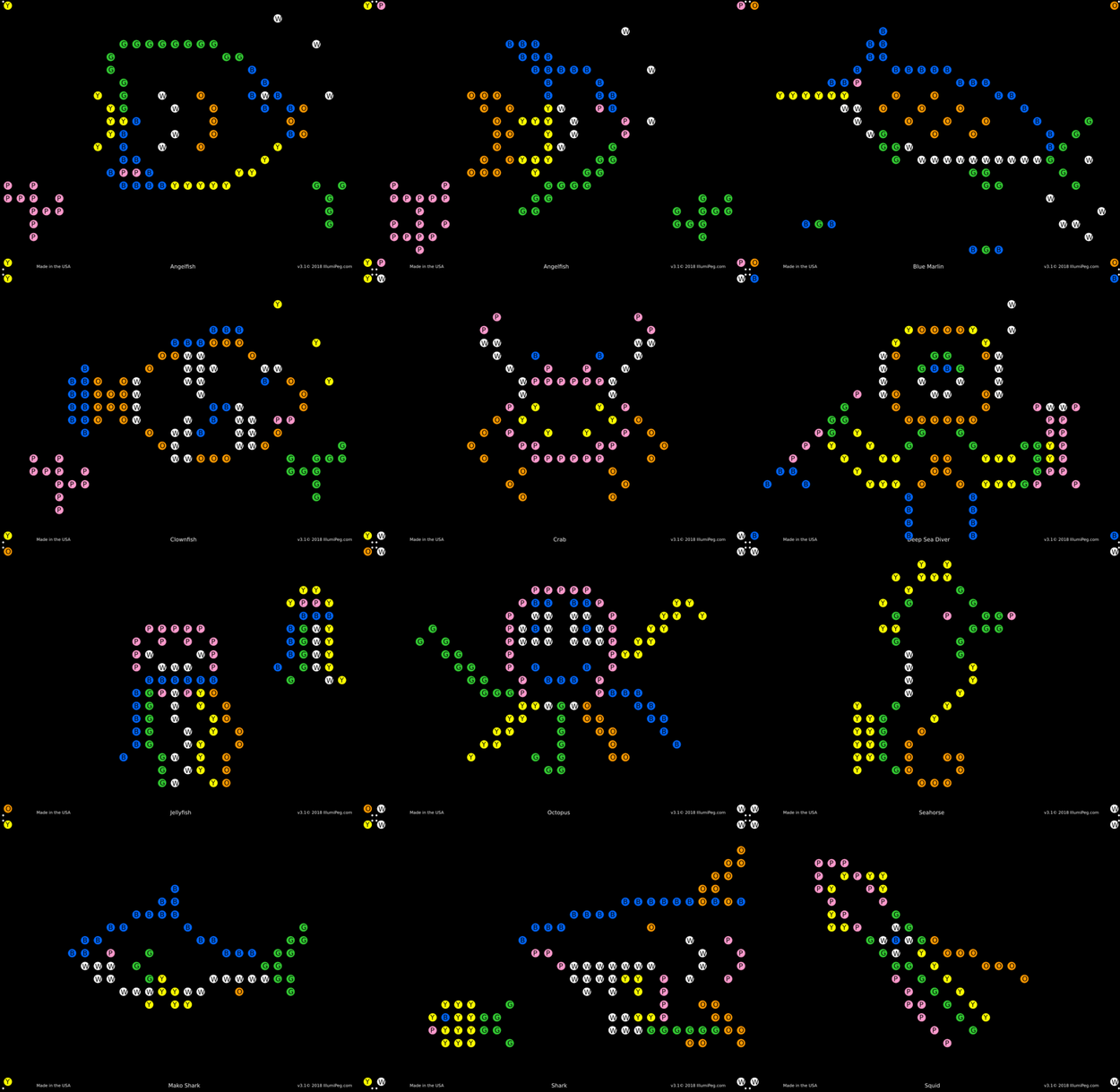 Under the Sea, Lite Brite Refills, Set of 12