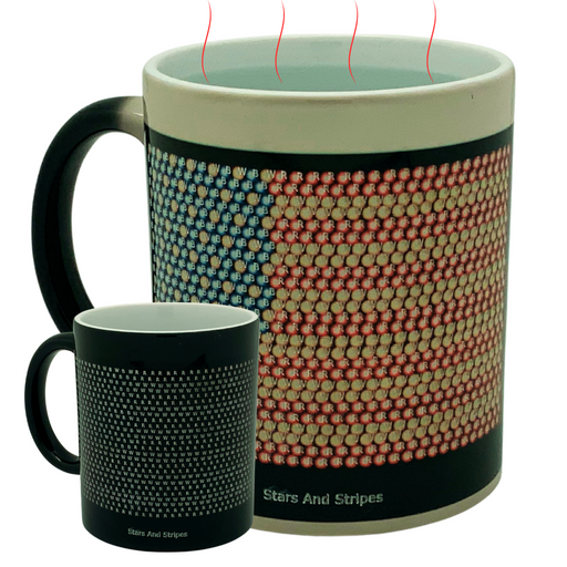 IllumiPeg Stars And Stripes Heat Changing IllumiMug 11 oz Ceramic Mug
