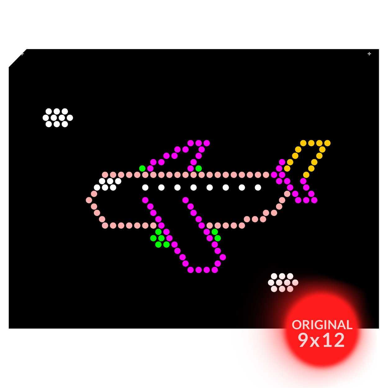 Original 9x12 Lite Brite Design Refill: Things That Go (RECTANGLE) 