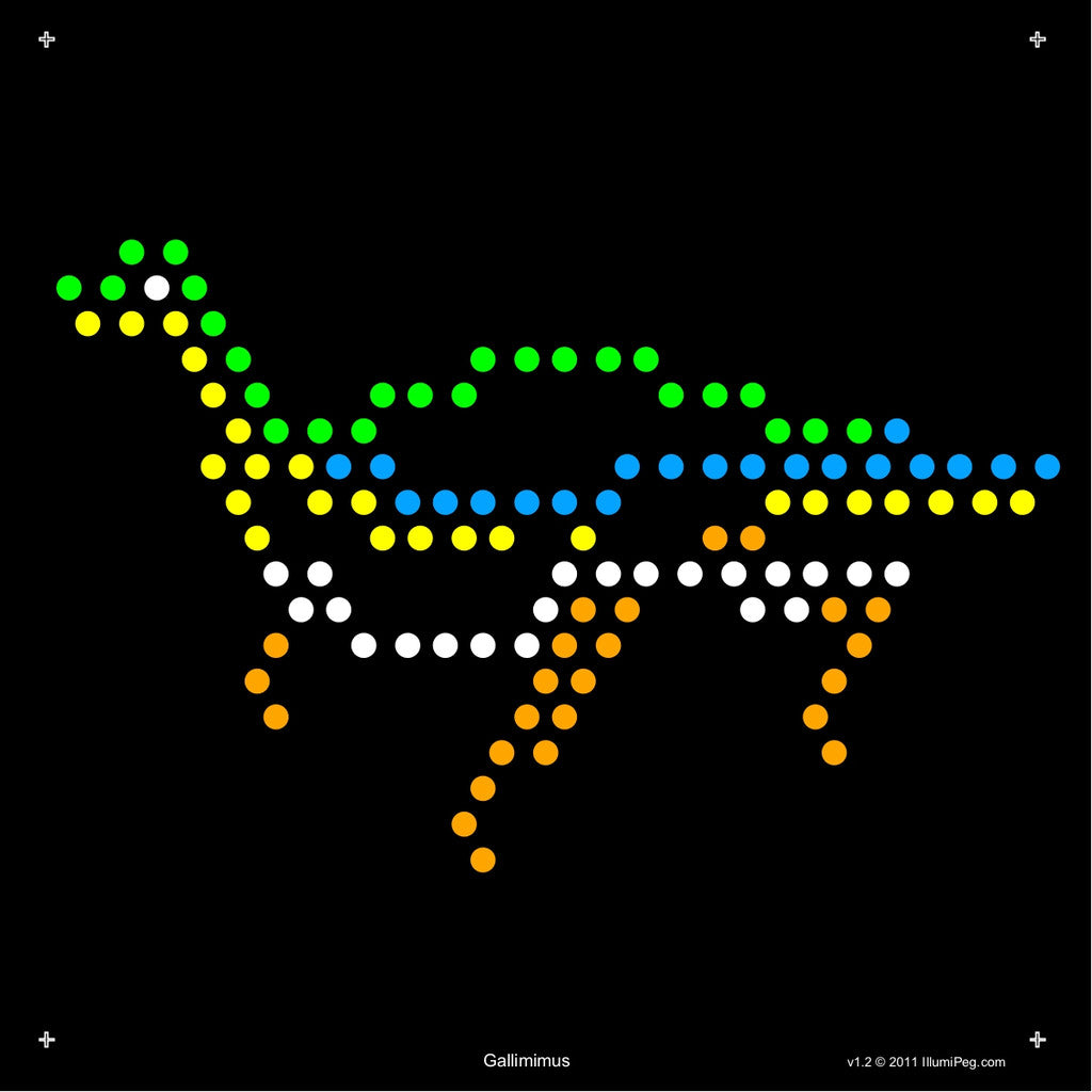 Square Lite Brite Design Refills: Dinosaurs 